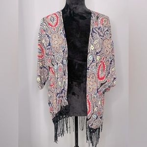 Moon Collection Boho Fringe Kimono (S)